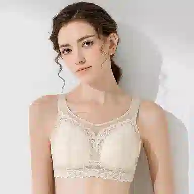 千奈美 大胸显小无钢圈上托收副乳防走光抹胸式文胸 女款