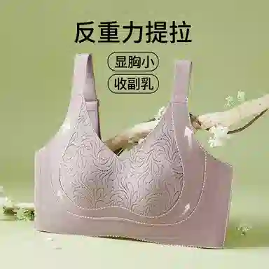千奈美 大胸显小收副乳防下垂提拉无痕全罩杯薄款文胸 女款