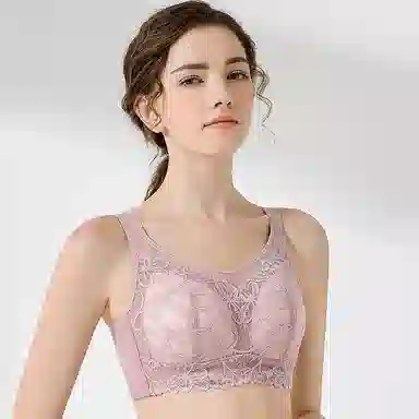 千奈美 大胸显小无钢圈上托收副乳防走光抹胸式文胸 女款