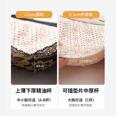 千奈美 软钢圈聚拢透气侧收副乳文胸 女款