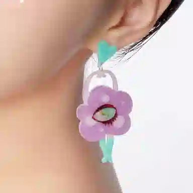 Quando Moon Resin Earrings