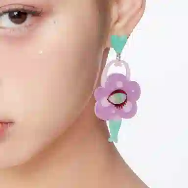 Quando Moon Resin Earrings