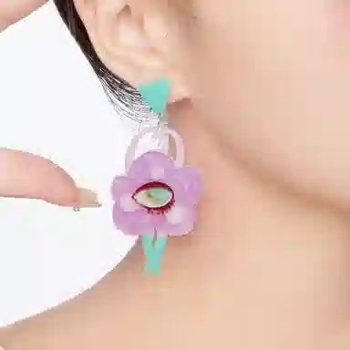 Quando Moon Resin Earrings