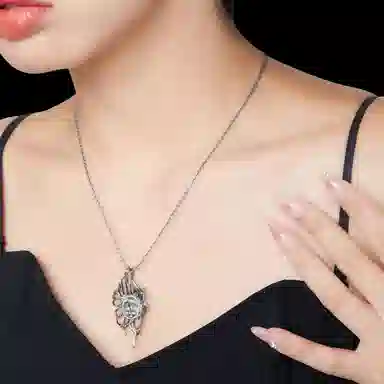 幻物黑姬通体纯银项链银饰