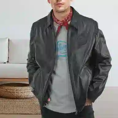MCS Retro Leather Jacket Black