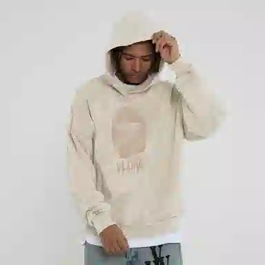 VLONE Fingerprint Logo Hoodie Beige