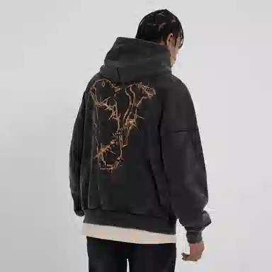 VLONE Thorn Logo Hoodie Black