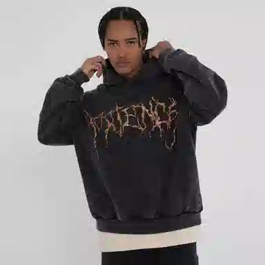 VLONE Thorn Logo Hoodie Black