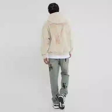 VLONE Fingerprint Logo Hoodie Beige