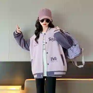 黑恐龙棒球服 儿童时髦春秋休闲百搭