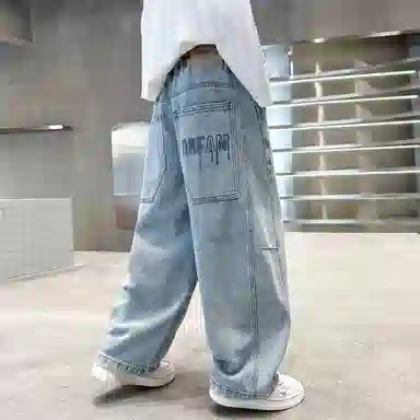 黑恐龙秋季直筒裤 宽松