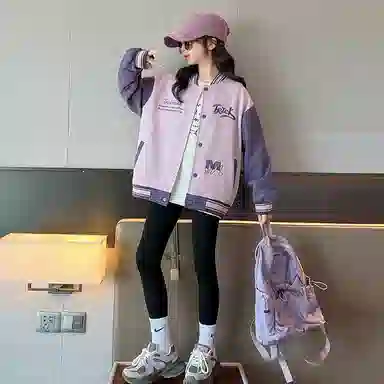 黑恐龙棒球服 儿童时髦春秋休闲百搭