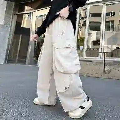 黑恐龙牛仔裤 宽松潮痞帅气