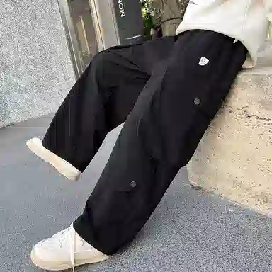 黑恐龙牛仔裤 宽松潮痞帅气