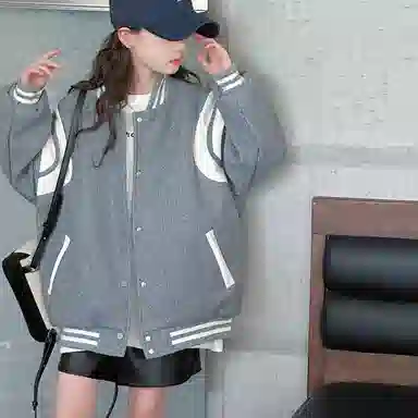 黑恐龙棒球服 撞色正肩外套 青少年