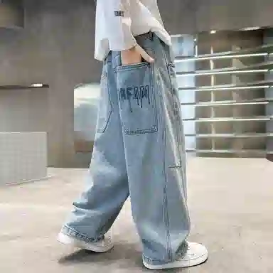 黑恐龙秋季直筒裤 宽松