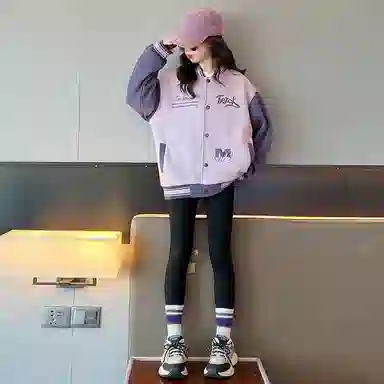 黑恐龙棒球服 儿童时髦春秋休闲百搭