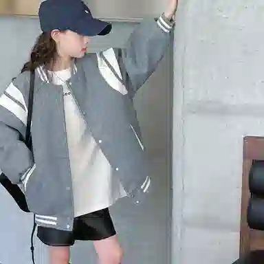 黑恐龙棒球服 撞色正肩外套 青少年