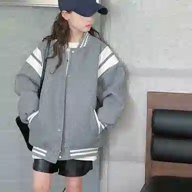 黑恐龙棒球服 撞色正肩外套 青少年