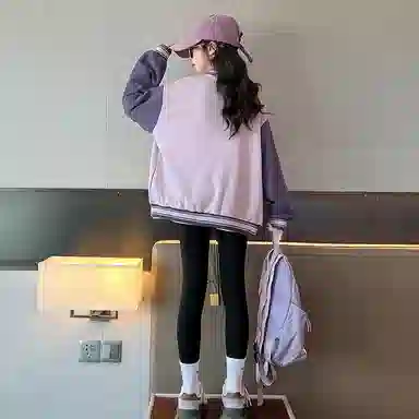 黑恐龙棒球服 儿童时髦春秋休闲百搭