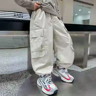 黑恐龙牛仔裤 工装秋装炸街休闲长裤 青少年