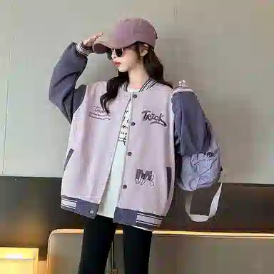 黑恐龙棒球服 儿童时髦春秋休闲百搭