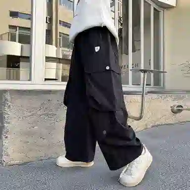 黑恐龙牛仔裤 宽松潮痞帅气