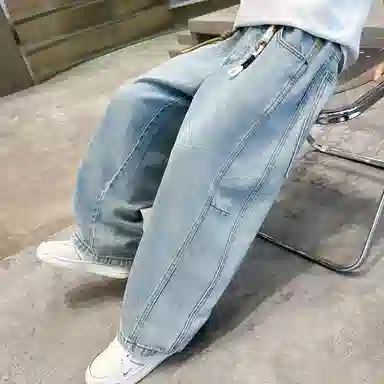 黑恐龙秋季直筒裤 宽松