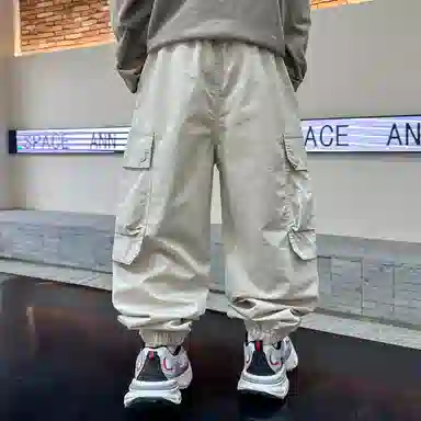 黑恐龙牛仔裤 工装秋装炸街休闲长裤 青少年