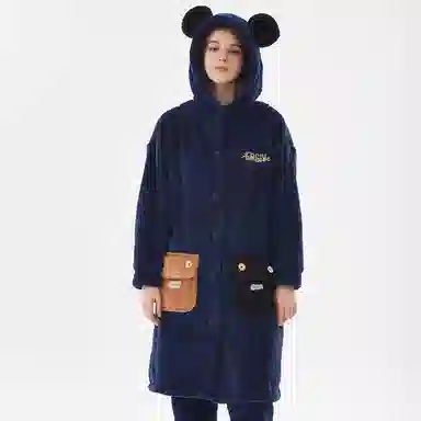 Huggy Kissy Couple Pajama Set Navy