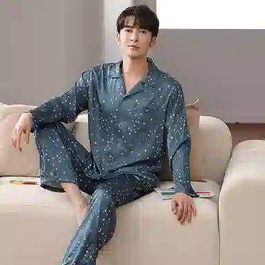 Huggy Kissy Pajama Set Navy