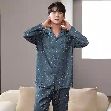 Huggy Kissy Pajama Set Navy