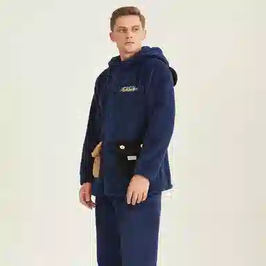 Huggy Kissy Couple Pajama Set Navy