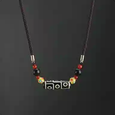 七小匠 新中式 国潮 国风 小众设计 简约 高级轻奢设计感 藏式天珠 玛瑙 玉石项链 男女同款情侣款