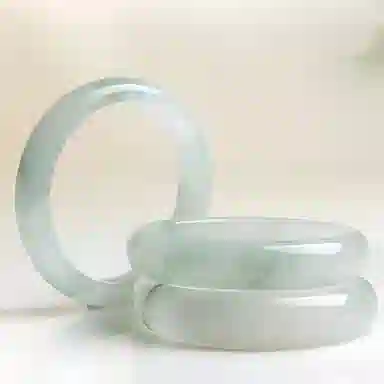 七小匠 清冷感 国潮风 复古 新中式汉服旗袍 百搭 青山黛 贵妃镯 玉髓 玉石手镯 女款