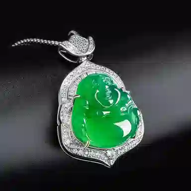 七小匠 国风 弥勒佛笑佛  时尚优雅 轻奢 气质 复古 高级感 玛瑙 项链 女款