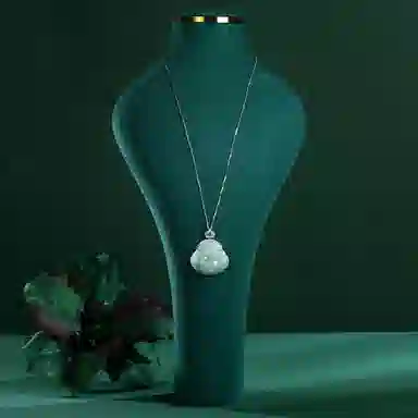 七小匠 国潮 弥勒佛 复古轻奢 小众设计时尚高级感 冰种 项链 女款