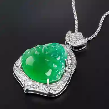 七小匠 国风 弥勒佛笑佛  时尚优雅 轻奢 气质 复古 高级感 玛瑙 项链 女款