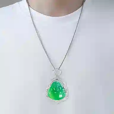 七小匠 国风 弥勒佛笑佛  时尚优雅 轻奢 气质 复古 高级感 玛瑙 项链 女款