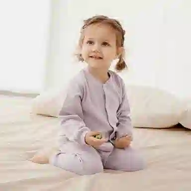 童泰婴儿套装春秋季纯棉男女宝宝立领上衣裤子家居服睡衣睡裤提花