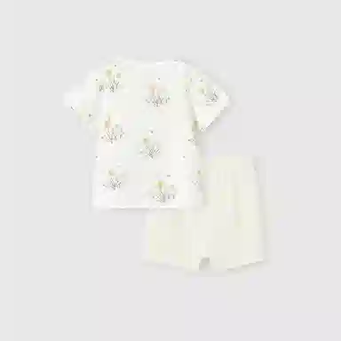 童泰婴儿套装莫代尔棉夏季薄款男女宝宝衣服短袖上衣家居内衣短裤