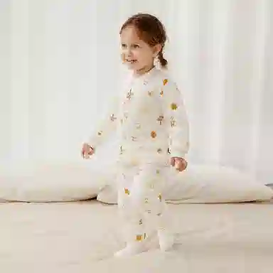 童泰宝宝套装秋冬季纯棉婴儿衣服男童女童上衣裤子夹棉家居内衣