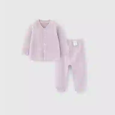 童泰婴儿套装春秋季纯棉男女宝宝立领上衣裤子家居服睡衣睡裤提花