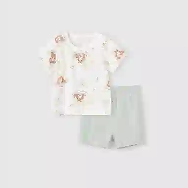 童泰婴儿套装莫代尔棉夏季薄款男女宝宝衣服短袖上衣家居内衣短裤