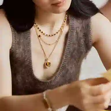 Lola Rose Sun Series Necklace Tiger Eye