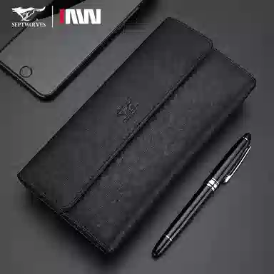 SEPTWOLVES Long Wallet Black