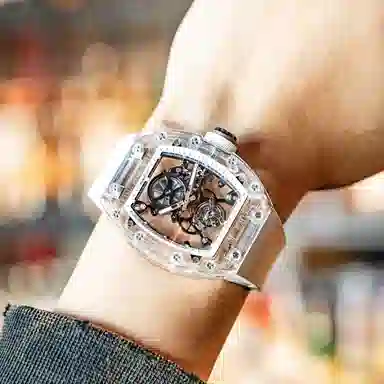 CRONUSART Tourbillon Sapphire Barrel Men's Watch