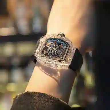 CRONUSART Tourbillon Sapphire Barrel Men's Watch