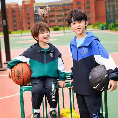 大童 安踏儿童 舒适亲肤柔软简约休闲运动套装