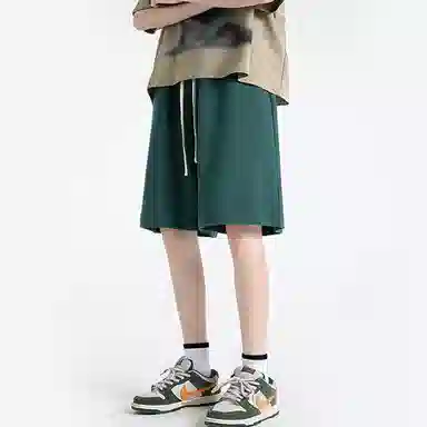 行更远 美式复古简约纯色华夫格沙滩裤篮球运动速干透气松弛感日常通勤宽松百搭舒适基础款休闲短裤 男女同款